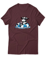 T-Shirt Αντρικό - Cow Vitamine Sea - Color Thumbnail Μπορντό