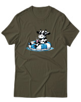 T-Shirt Αντρικό - Cow Vitamine Sea - Color Thumbnail Χακί