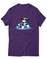 T-Shirt Αντρικό - Cow Vitamine Sea - Color Thumbnail Σκούρο Μωβ