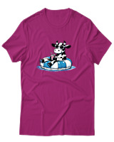 T-Shirt Αντρικό - Cow Vitamine Sea - Color Thumbnail Φουξια