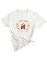 T-Shirt Woman Fashion Γυναικείο - Cowboy Tears - Color Thumbnail WHITE