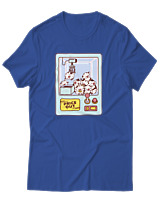 T-Shirt Αντρικό - Cows Claw Machine - Color Thumbnail Μπλε Ρουά