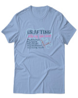 T-Shirt  Γυναικείο - Crafting Fills My Life - Color Thumbnail Γαλάζιο