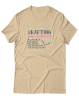 T-Shirt  Γυναικείο - Crafting Fills My Life - Color Thumbnail Μπέζ