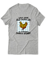 T-Shirt  Γυναικείο - Crazy Chicken Lady Leopard - Color Thumbnail Γκρί Μελανζέ