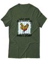 T-Shirt  Γυναικείο - Crazy Chicken Lady Leopard - Color Thumbnail Κυπαρισσί