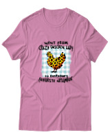 T-Shirt  Γυναικείο - Crazy Chicken Lady Leopard - Color Thumbnail Ροζ