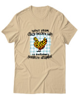 T-Shirt  Γυναικείο - Crazy Chicken Lady Leopard - Color Thumbnail Μπέζ