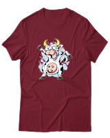 T-Shirt Αντρικό - Crazy Cow - Color Thumbnail Σκούρο Κόκκινο