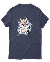 T-Shirt Αντρικό - Crazy Cow - Color Thumbnail Μπλε Γκρι