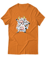 T-Shirt Αντρικό - Crazy Cow - Color Thumbnail Πορτοκαλί
