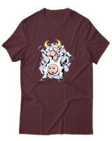 T-Shirt Αντρικό - Crazy Cow - Color Thumbnail Μπορντό