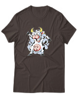 T-Shirt Αντρικό - Crazy Cow - Color Thumbnail Καφέ