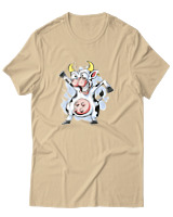 T-Shirt Αντρικό - Crazy Cow - Color Thumbnail Μπεζ