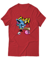 T-Shirt Αντρικό - Crazy - Color Thumbnail Κόκκινο
