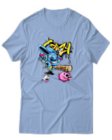 T-Shirt Αντρικό - Crazy - Color Thumbnail Γαλάζιο