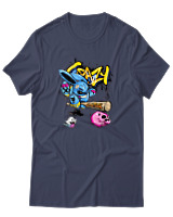 T-Shirt Αντρικό - Crazy - Color Thumbnail Μπλε Γκρι