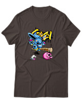 T-Shirt Αντρικό - Crazy - Color Thumbnail Καφέ
