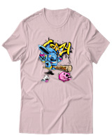 T-Shirt Αντρικό - Crazy - Color Thumbnail Απαλό Ροζ