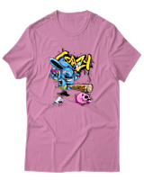 T-Shirt Αντρικό - Crazy - Color Thumbnail Ροζ