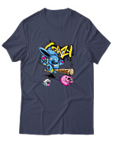 T-Shirt  Γυναικείο - Crazy - Color Thumbnail Μπλέ Γκρί