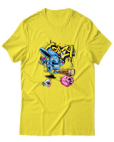 T-Shirt  Γυναικείο - Crazy - Color Thumbnail Κίτρινο
