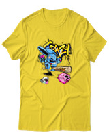 T-Shirt  Γυναικείο - Crazy - Color Thumbnail Κίτρινο Χρυσό