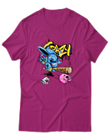 T-Shirt  Γυναικείο - Crazy - Color Thumbnail Φούξια