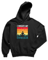 Φούτερ με κουκούλα Παιδικό - Create My Own Calm - Color Thumbnail Μαύρο