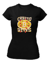 T-Shirt Στενή Γραμμή Γυναικείο - Crypto Bites - Color Thumbnail Μαύρο