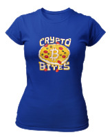 T-Shirt Στενή Γραμμή Γυναικείο - Crypto Bites - Color Thumbnail Μπλε Ρουά