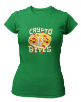 T-Shirt Στενή Γραμμή Γυναικείο - Crypto Bites - Color Thumbnail Πράσινο