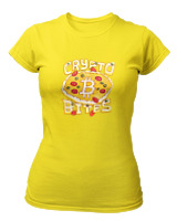T-Shirt Στενή Γραμμή Γυναικείο - Crypto Bites - Color Thumbnail Κίτρινο