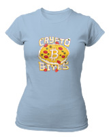T-Shirt Στενή Γραμμή Γυναικείο - Crypto Bites - Color Thumbnail Γαλάζιο