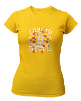 T-Shirt Στενή Γραμμή Γυναικείο - Crypto Bites - Color Thumbnail Χρυσό Κίτρινο
