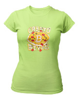 T-Shirt Στενή Γραμμή Γυναικείο - Crypto Bites - Color Thumbnail Λαχανί