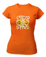 T-Shirt Στενή Γραμμή Γυναικείο - Crypto Bites - Color Thumbnail Πορτοκαλί