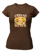 T-Shirt Στενή Γραμμή Γυναικείο - Crypto Bites - Color Thumbnail Καφέ