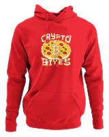 Φούτερ με κουκούλα Γυναικείο - Crypto Bites - Color Thumbnail Κόκκινο