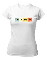 T-Shirt Στενή Γραμμή Γυναικείο - Crypto - Color Thumbnail ΄Ασπρο