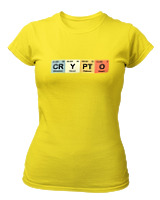 T-Shirt Στενή Γραμμή Γυναικείο - Crypto - Color Thumbnail Κίτρινο
