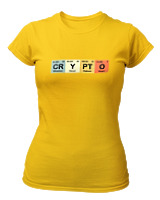 T-Shirt Στενή Γραμμή Γυναικείο - Crypto - Color Thumbnail Χρυσό Κίτρινο