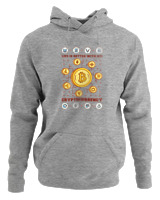 Φούτερ με κουκούλα Αντρικό - Crypto Currency - Color Thumbnail Γκρι Μελανζέ