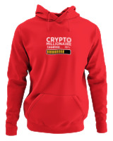 Φούτερ με κουκούλα Αντρικό - Crypto Millionaire - Color Thumbnail Κόκκινο