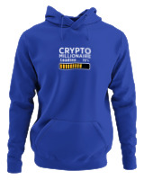 Φούτερ με κουκούλα Αντρικό - Crypto Millionaire - Color Thumbnail Μπλε Ρουά