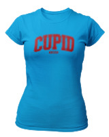 T-Shirt Στενή Γραμμή Γυναικείο - Cupid Vibes - Color Thumbnail Τιρκουάζ