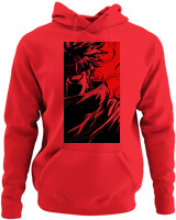 Φούτερ με κουκούλα - Cursed Ninja Silhouette - Color Thumbnail Κόκκινο