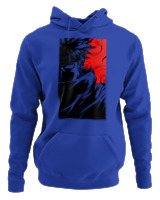 Φούτερ με κουκούλα - Cursed Ninja Silhouette - Color Thumbnail Μπλε Ρουά