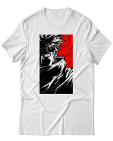 T-Shirt Unisex - Cursed Ninja Silhouette - Color Thumbnail Άσπρο