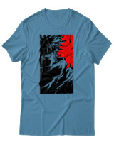 T-Shirt Unisex - Cursed Ninja Silhouette - Color Thumbnail Τιρκουάζ